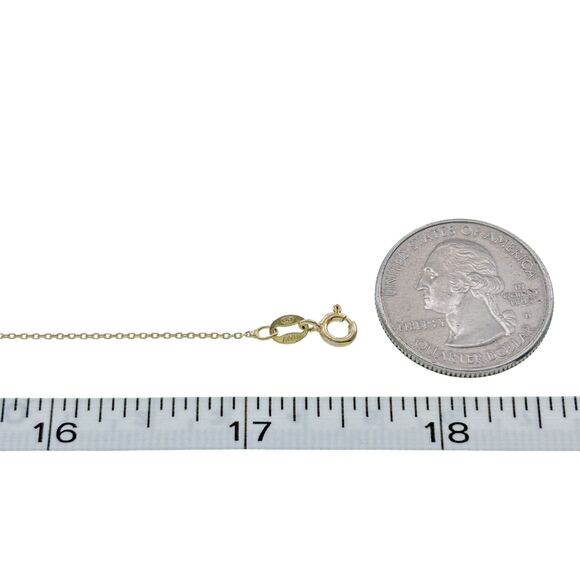 Vintage Italian Sterling Silver 925 Gold-Tone 0.8mm Chain Necklace 17.5" - Picture 2 of 3